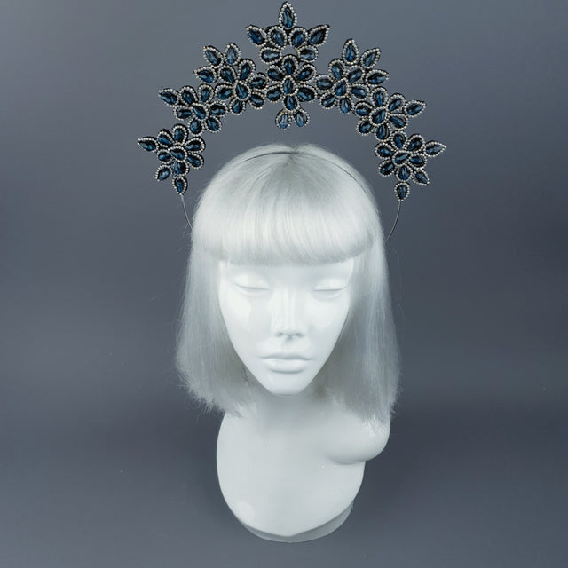Very Dark Blue Diamante Jewel Halo 52