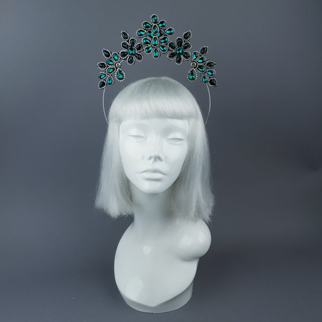 Green Diamante Jewel Halo 62