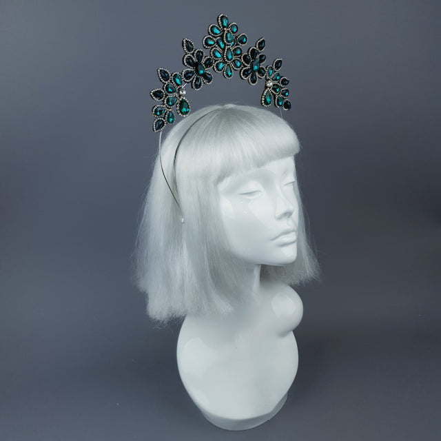 Green Diamante Jewel Halo 62