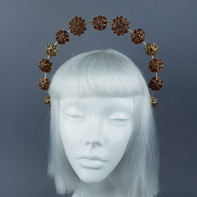 Red Diamante Jewel Halo 63