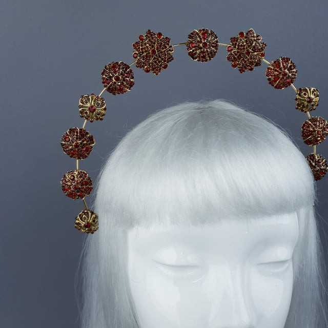 Red Diamante Jewel Halo 63