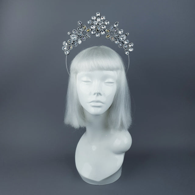 Clear/silver Diamante Jewel Halo 64