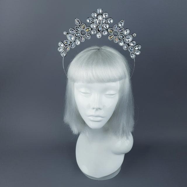 Clear/silver Diamante Jewel Halo 64