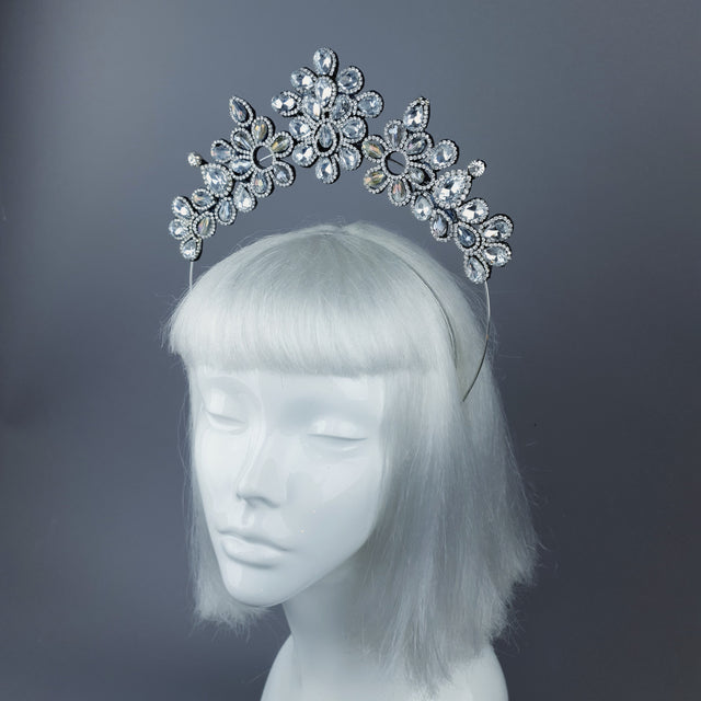 Clear/silver Diamante Jewel Halo 64