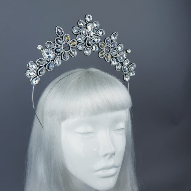 Clear/silver Diamante Jewel Halo 64