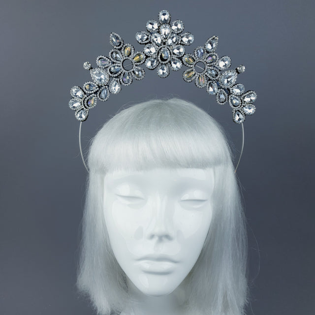 Clear/silver Diamante Jewel Halo 64