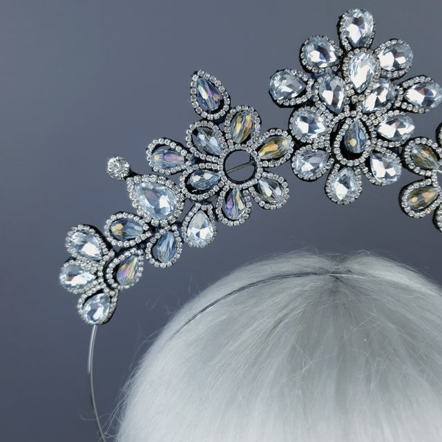 Clear/silver Diamante Jewel Halo 64