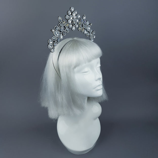 Clear/silver Diamante Jewel Halo 64