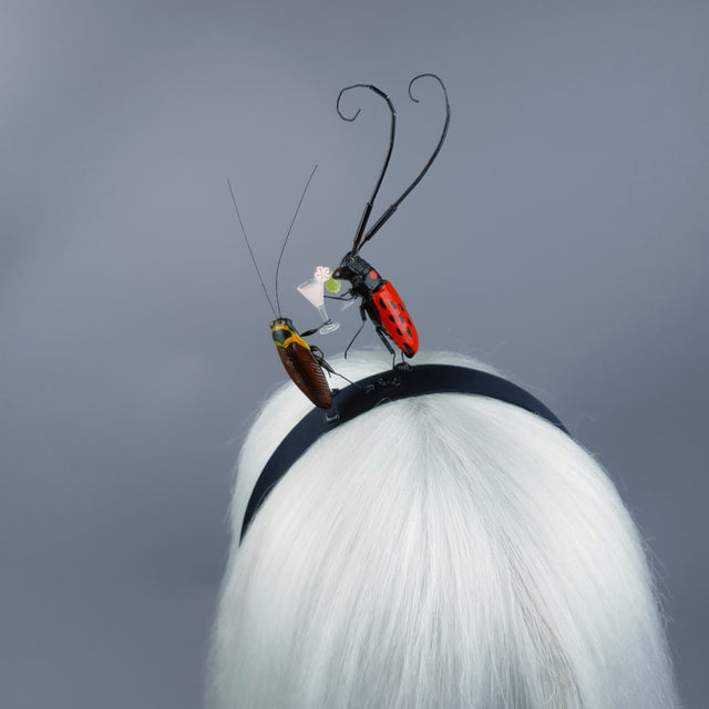 "Bottoms Up!" Cochroach & Cocktail Insect Headband