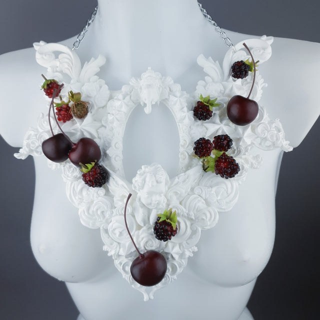 "Eton Mess" Raspberry, Cherries & Cream Frosting Neckpiece