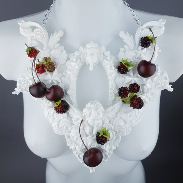 "Eton Mess" Raspberry, Cherries & Cream Frosting Neckpiece