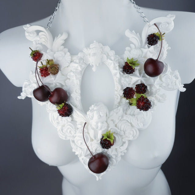 "Eton Mess" Raspberry, Cherries & Cream Frosting Neckpiece