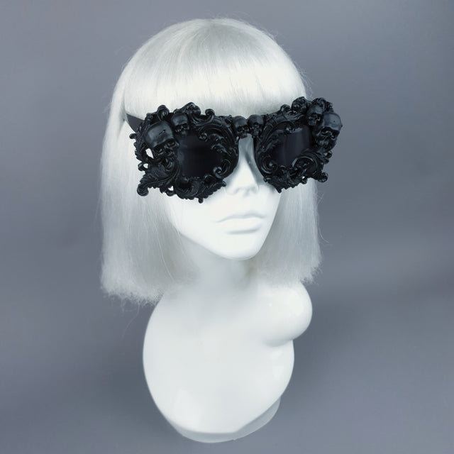"Mabuz" Black Skull & Filigree Sunglasses