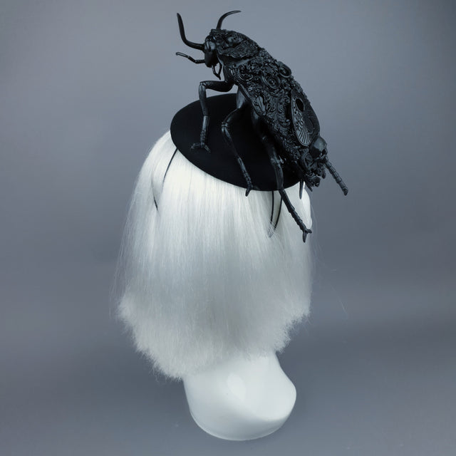 "The Summoner" Giant Filigree Cockroach Fascinator Hat