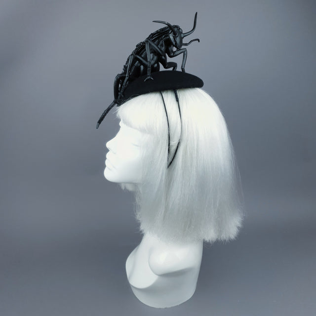 "The Summoner" Giant Filigree Cockroach Fascinator Hat