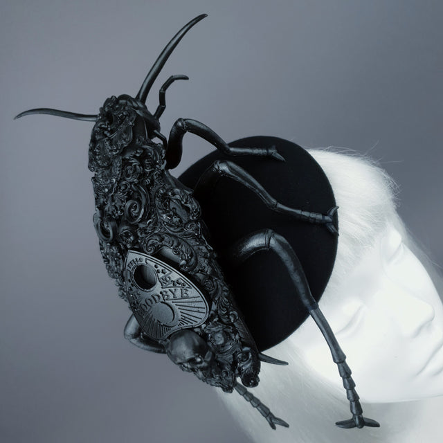 "The Summoner" Giant Filigree Cockroach Fascinator Hat