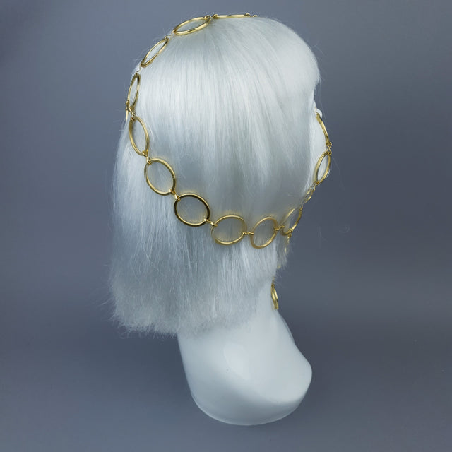 "Salome" Gold Chain Headpiece