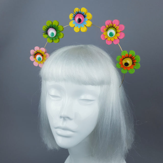 Colourful Flower & Eyes Halo Headpiece