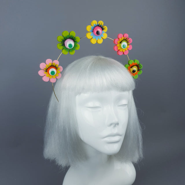 Colourful Flower & Eyes Halo Headpiece