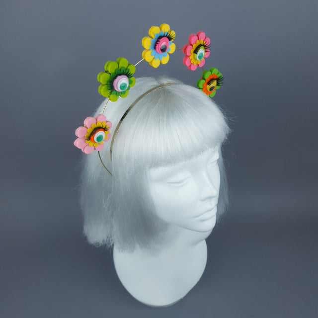 Colourful Flower & Eyes Halo Headpiece