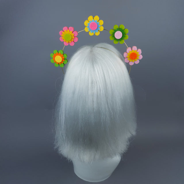 Colourful Flower & Eyes Halo Headpiece