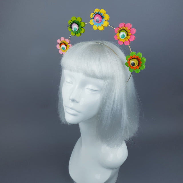 Colourful Flower & Eyes Halo Headpiece