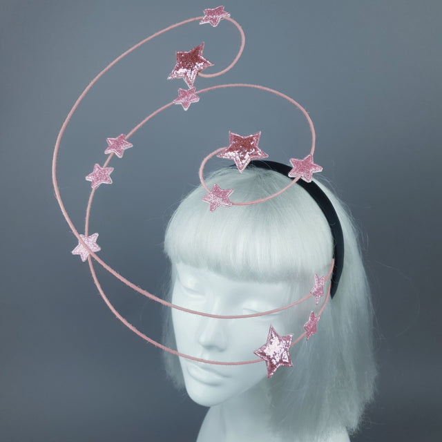 "Ziegfeld" Pink Stars Headband