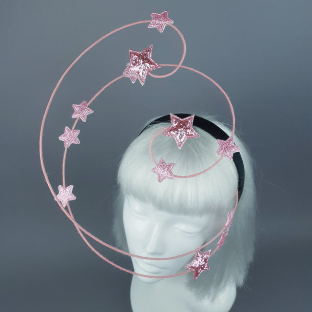 "Ziegfeld" Pink Stars Headband