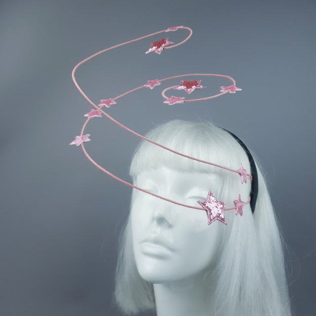 "Ziegfeld" Pink Stars Headband