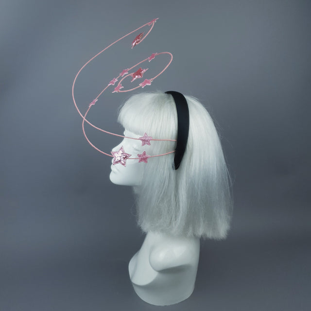 "Ziegfeld" Pink Stars Headband