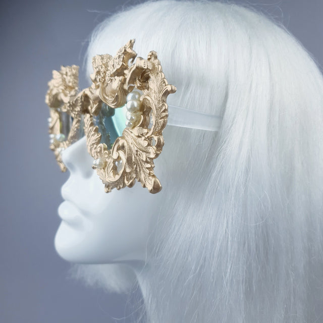 "Talulla" Gold Cherub, Pearls & Filigree Sunglasses