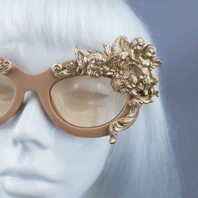 "Azrael" Gold Cherub & Filigree Sunglasses