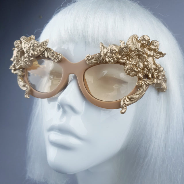 "Azrael" Gold Cherub & Filigree Sunglasses
