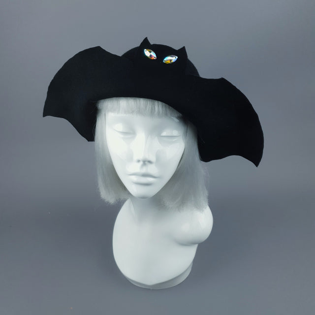 "Gotham" Black Bat Hat