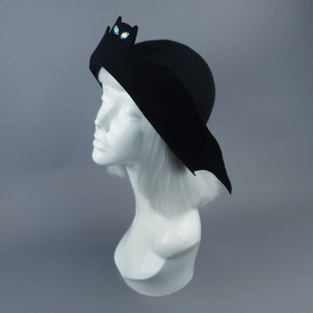 "Gotham" Black Bat Hat