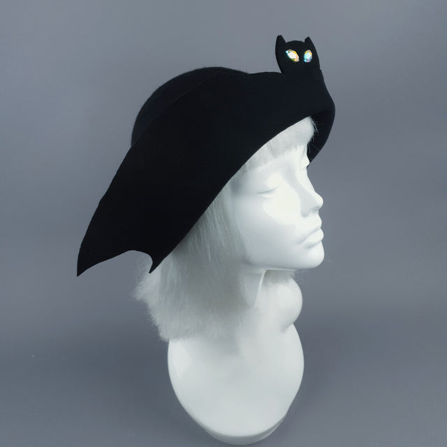 "Gotham" Black Bat Hat