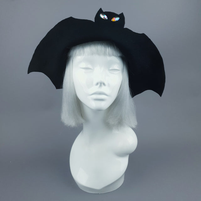 "Gotham" Black Bat Hat