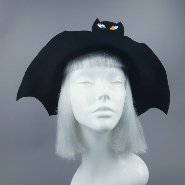 "Gotham" Black Bat Hat