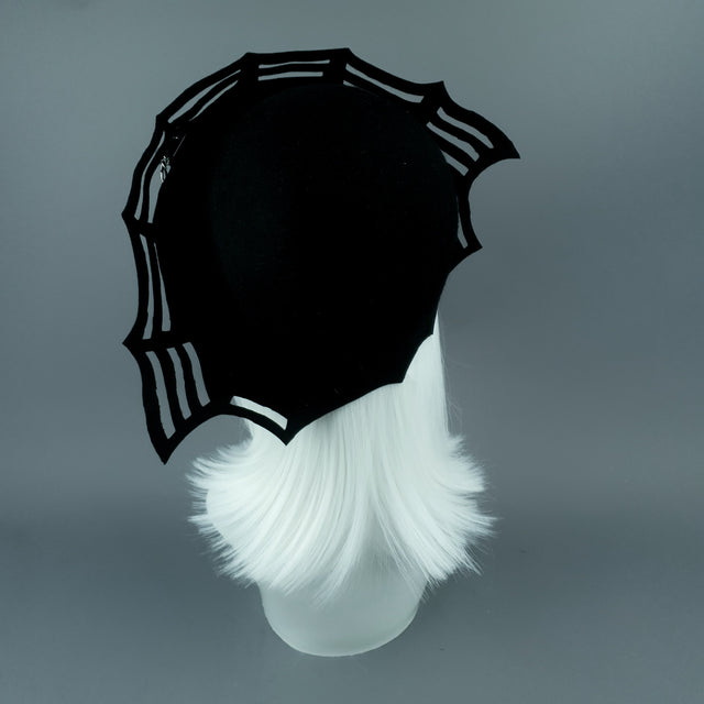 "Widow Noir" Black Spider Web Hat
