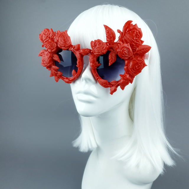 "Amour Sombre" Red Roses Sunglasses