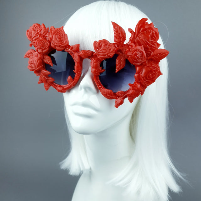 "Amour Sombre" Red Roses Sunglasses