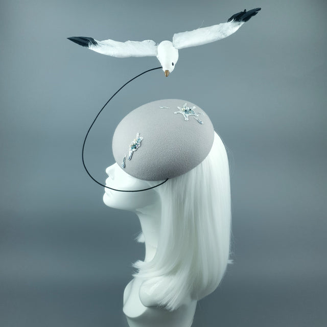 "Mierda" Kitsch Glitter Seagull Poop Fascinator Hat