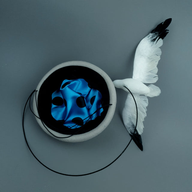 "Mierda" Kitsch Glitter Seagull Poop Fascinator Hat