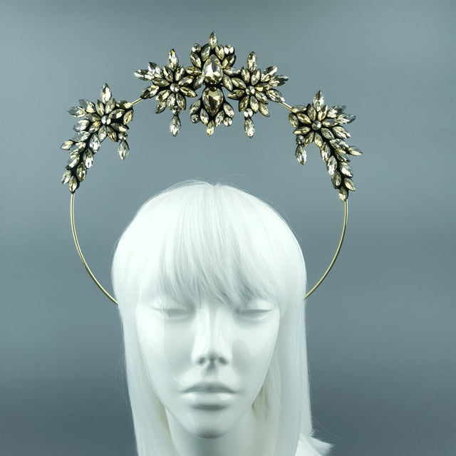 Gold Diamante Jewel Halo 67