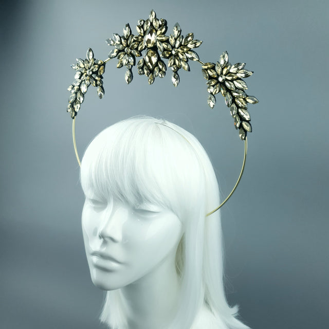 Gold Diamante Jewel Halo 67