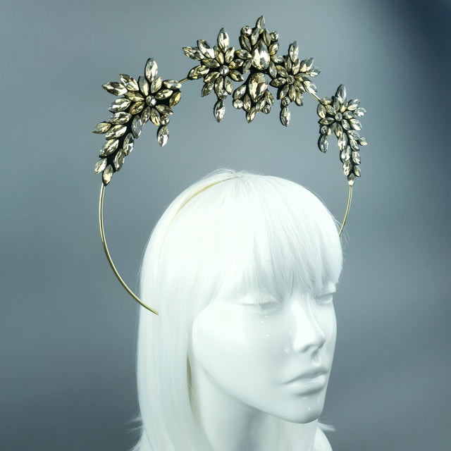 Gold Diamante Jewel Halo 67