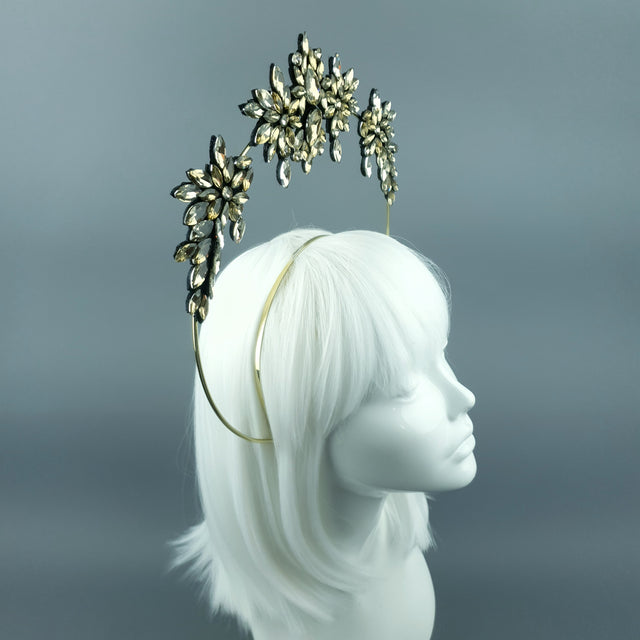 Gold Diamante Jewel Halo 67