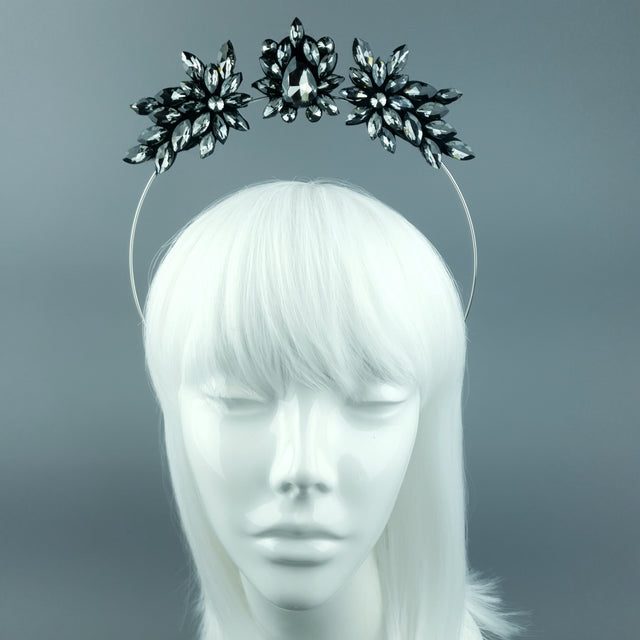 Black/Grey Diamante Jewel Halo 71