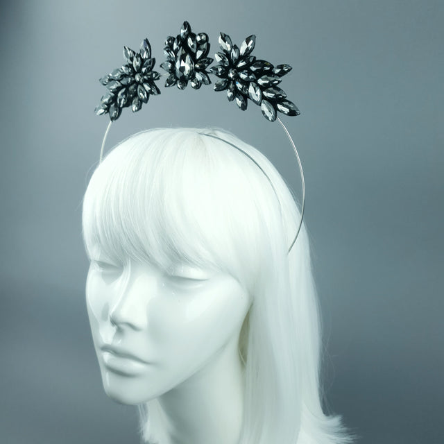 Black/Grey Diamante Jewel Halo 71