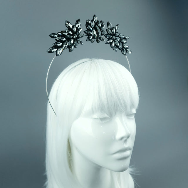 Black/Grey Diamante Jewel Halo 71